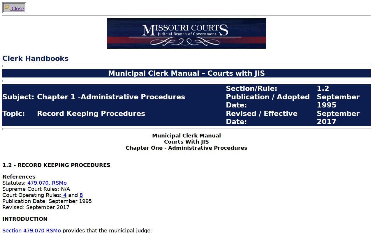 Taney County court schedule source showing Missouri court calendar guidance